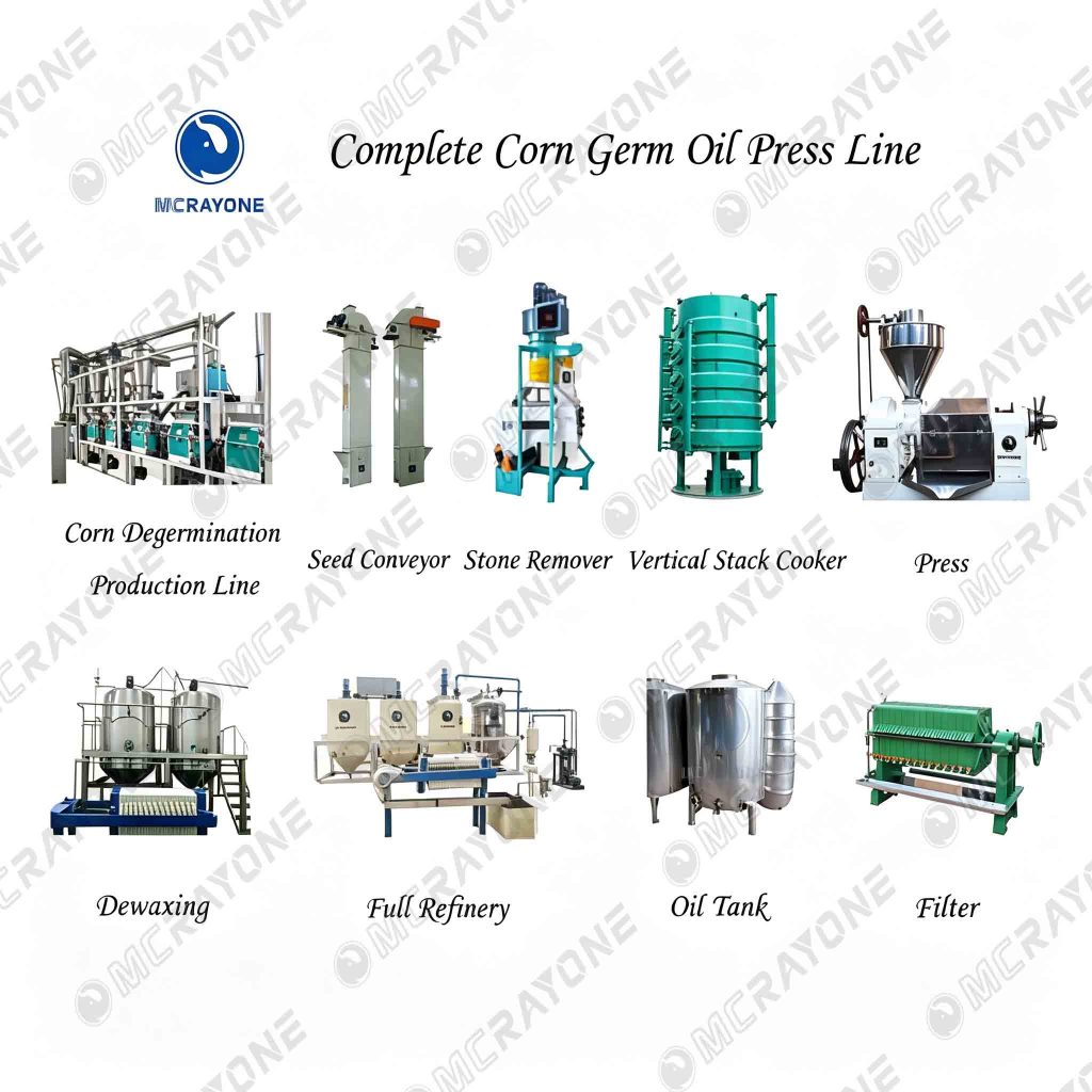 MCRAYONE Factory Corn Oil Pressing and Refining Production Line: Complete Process