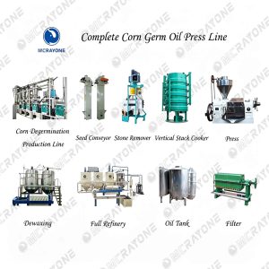 MCRAYONE Factory Corn Oil Pressing and Refining Production Line: Complete Process